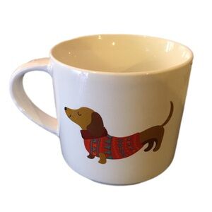 Dachshund Dog Mug - White and Brown